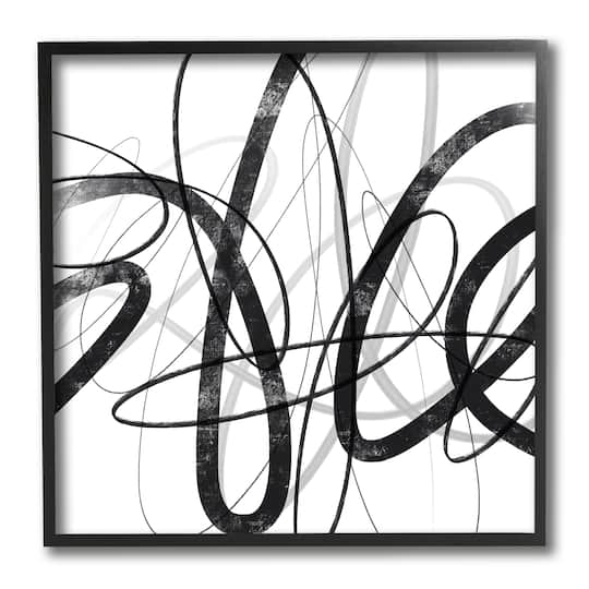 Stupell Industries Abstract Fluid Brush Strokes Distressed Pattern,12" x 12"